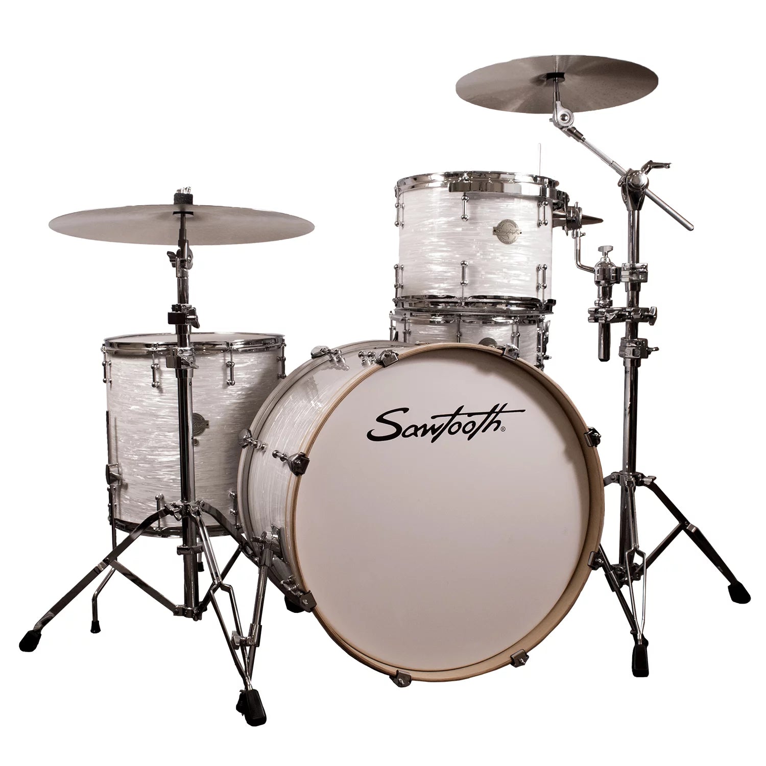 4-Piece Drum Shell Pack with 24" Bass Drum, White Oyster X60563