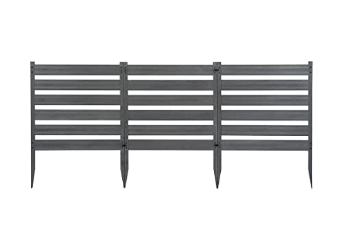 No-Dig Vinyl Garden Fence Kit 2ft H x 2ft W, 3 Panels N35592