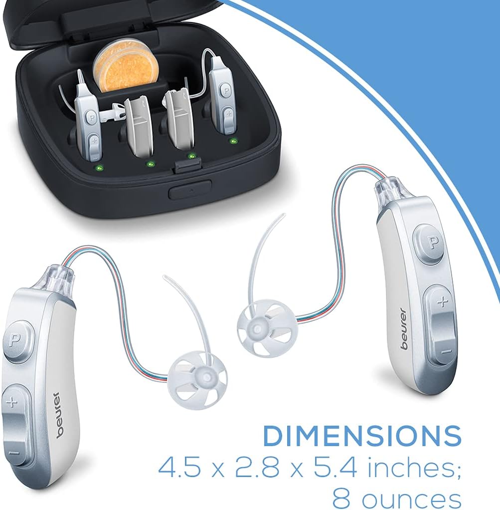 Digital Hearing Amplifier for Seniors, Adjustable Sound, Grey D7222