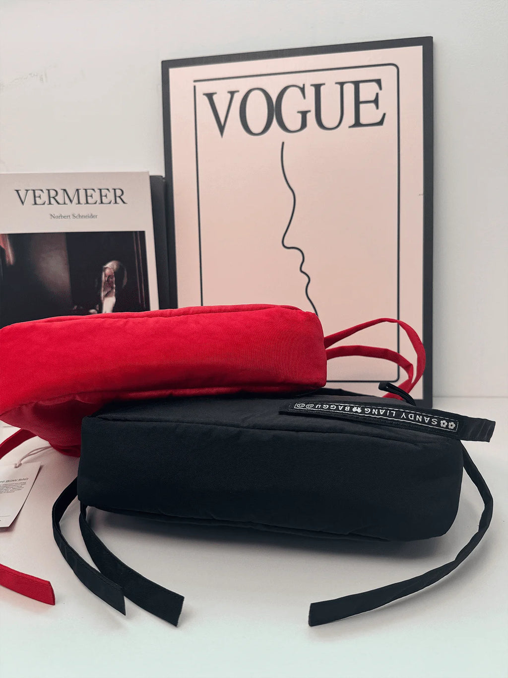 Mini Bow Nylon Handbag P87138