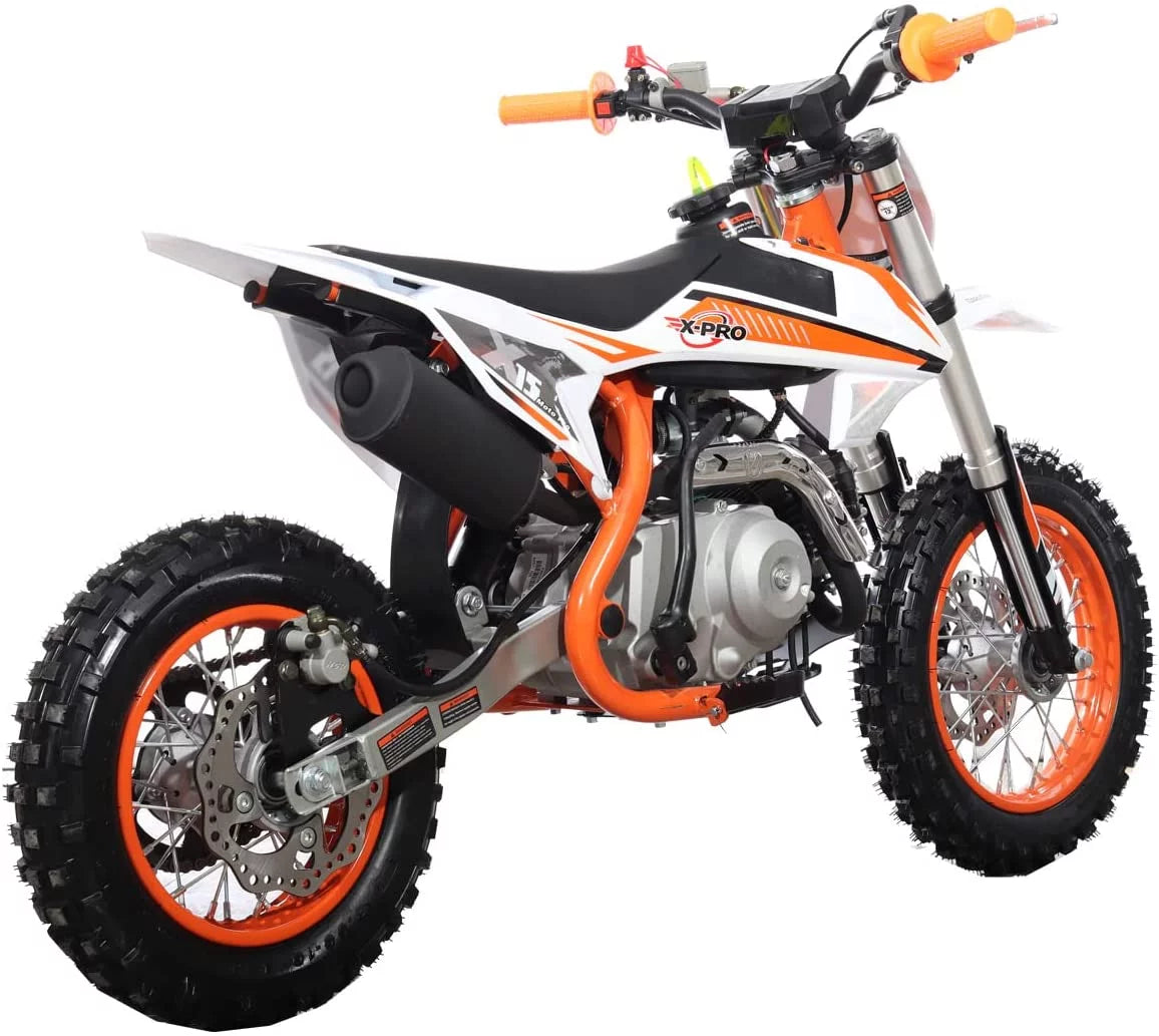 110cc Dirt Bike, Semi-Automatic Kick Start, 12"/10" Wheels L8024