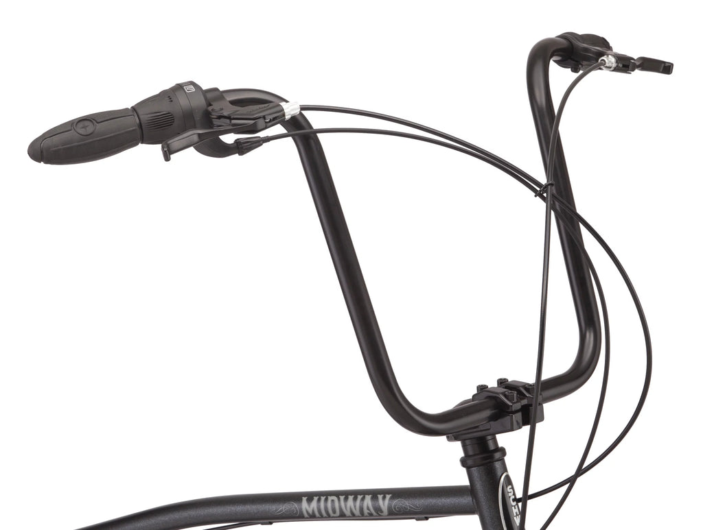 Men's cruiser bike, 29-inch wheels, 7 speeds, black C3776