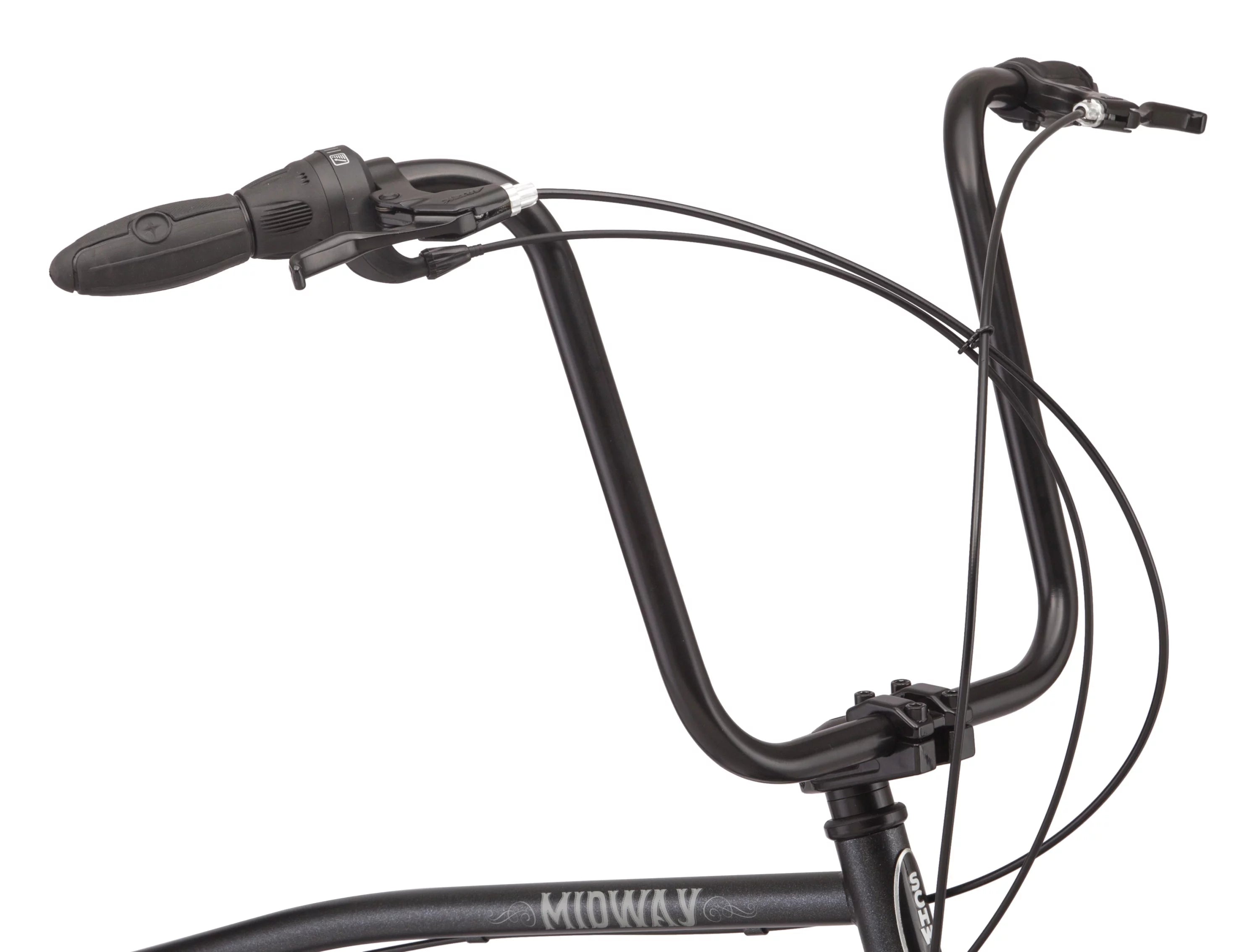 Men's cruiser bike, 29-inch wheels, 7 speeds, black C3776