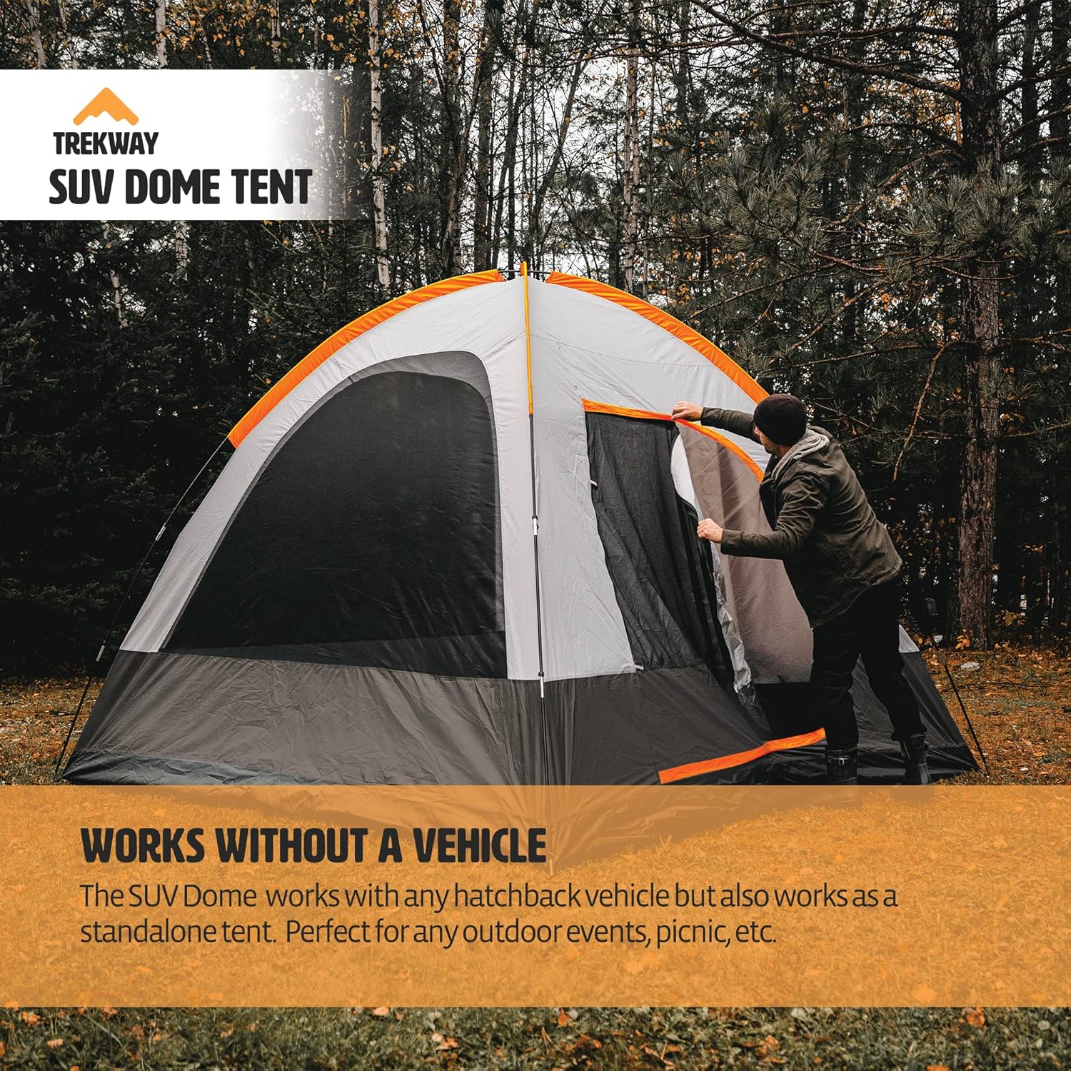 Waterproof Instant Camping Tent for SUV, 9 x 9 ft, Sleeps 7 N2863