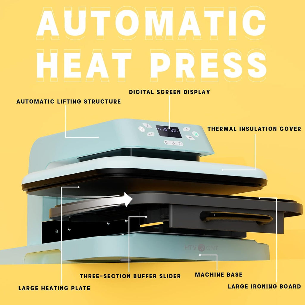 Auto Heat Press Machine for T Shirts 15 x 15 with Teflon Sheets G253733