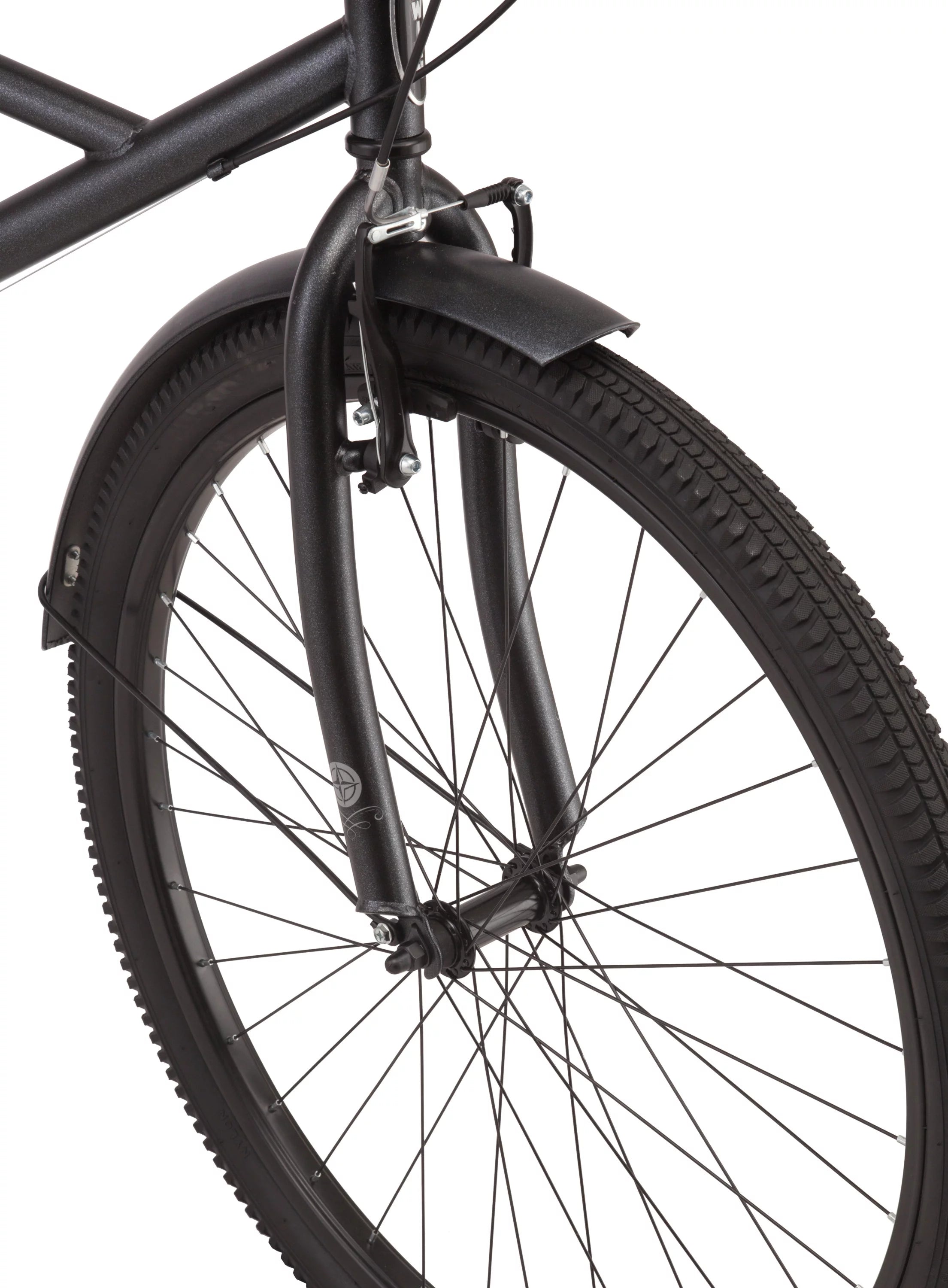 Men's cruiser bike, 29-inch wheels, 7 speeds, black C3776