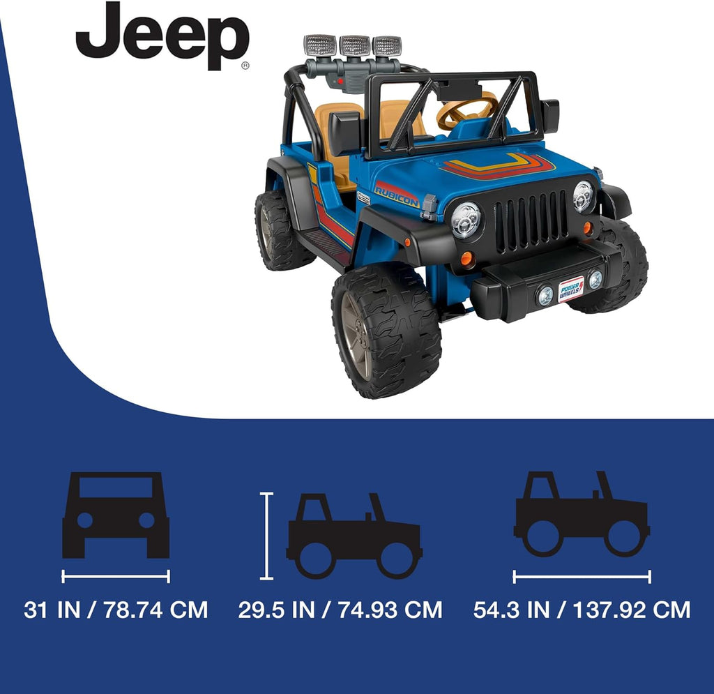 Battery Operated 2 Seater Ride On Jeep Toy Car with Working Lights and Storage A304556