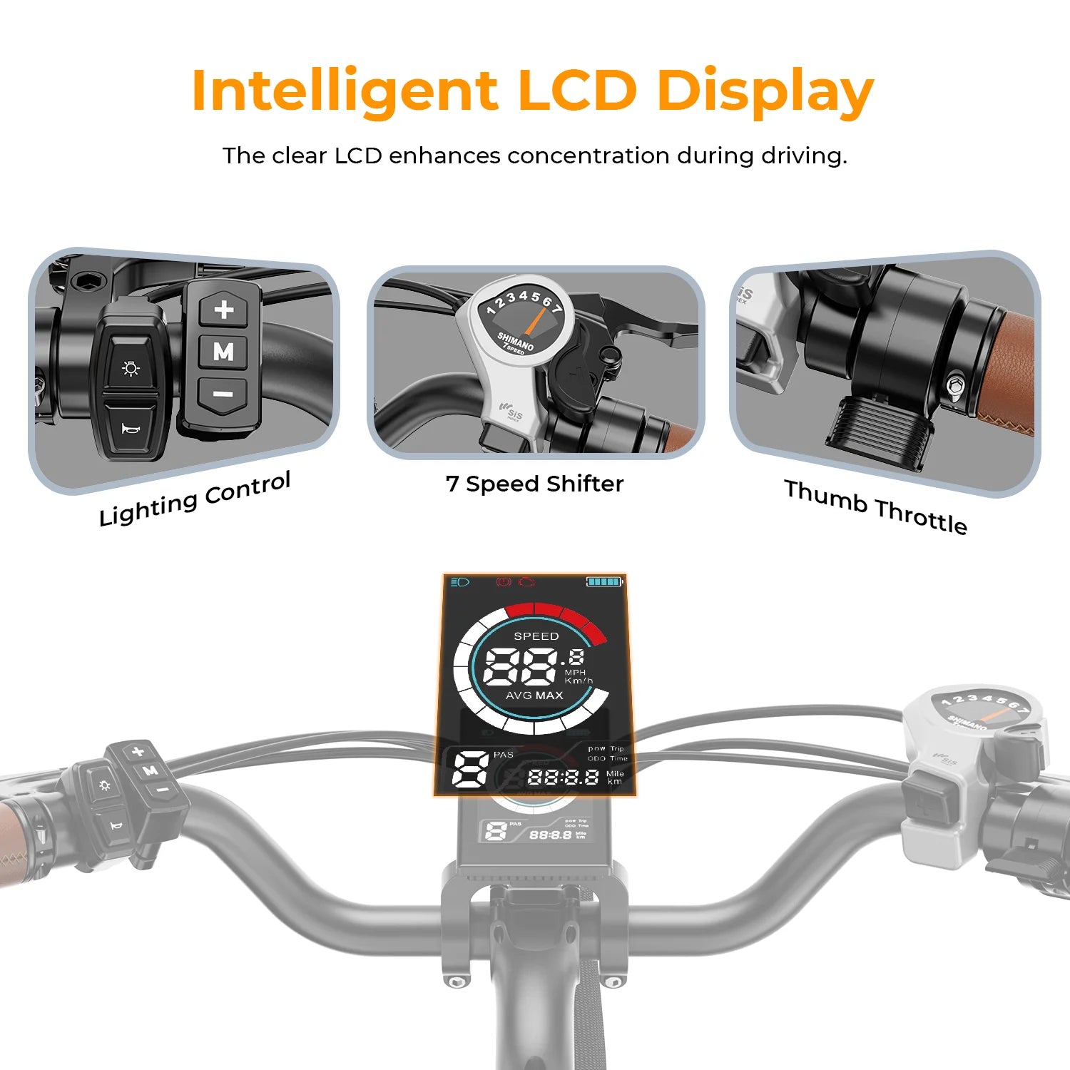 Electric Bike 500W City Cruiser with Removable Battery, 26" Commuter Bicycle for Adults K838268
