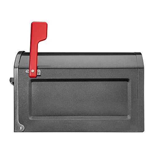Galvanized Steel Post Mounted Mailbox, Pewter M364249