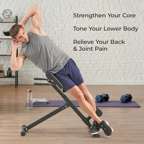 Roman Chair Hyperextension Bench for Glute, Hamstring and Lower Back V777