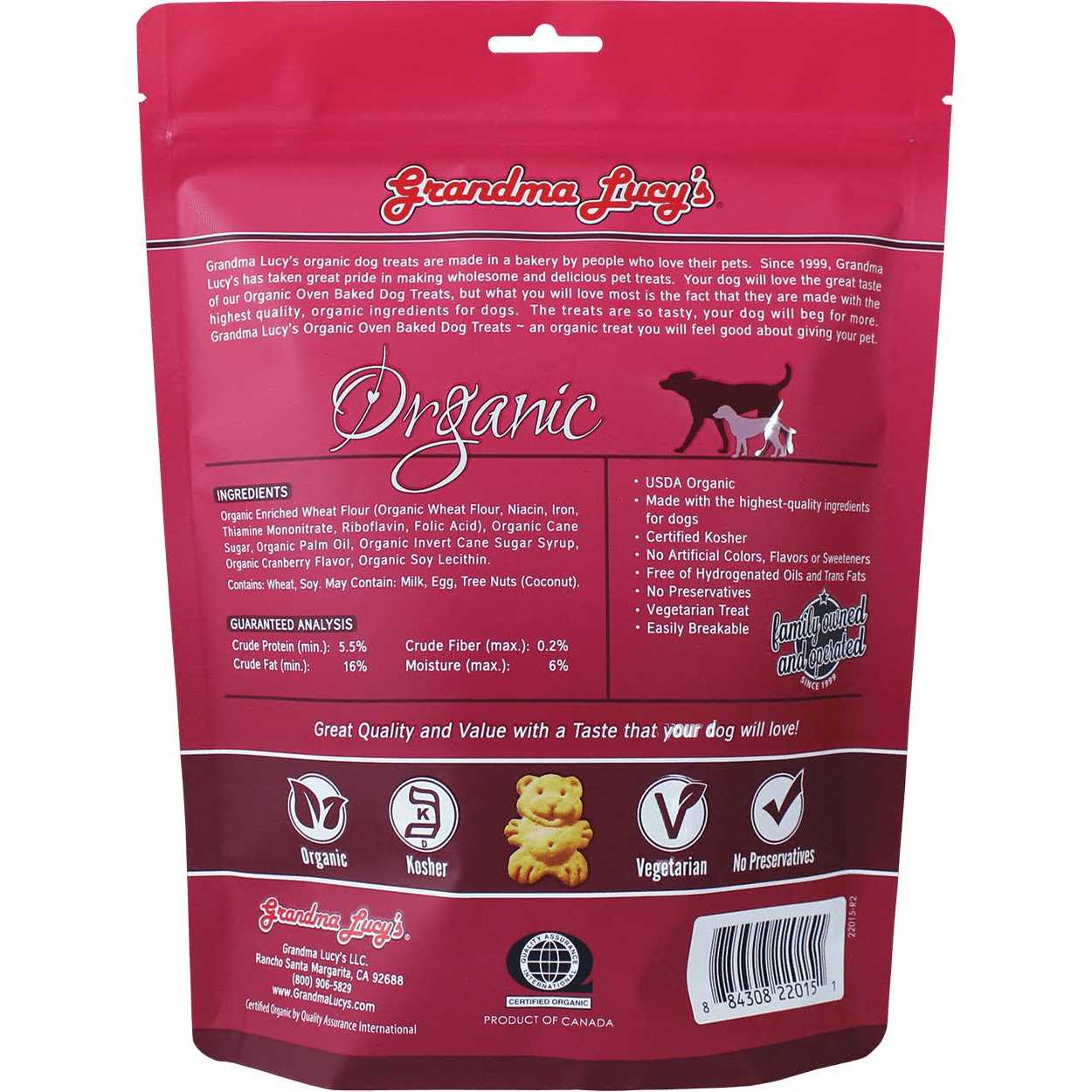 Organic Cranberry Oven Baked Dog Treats Q72560