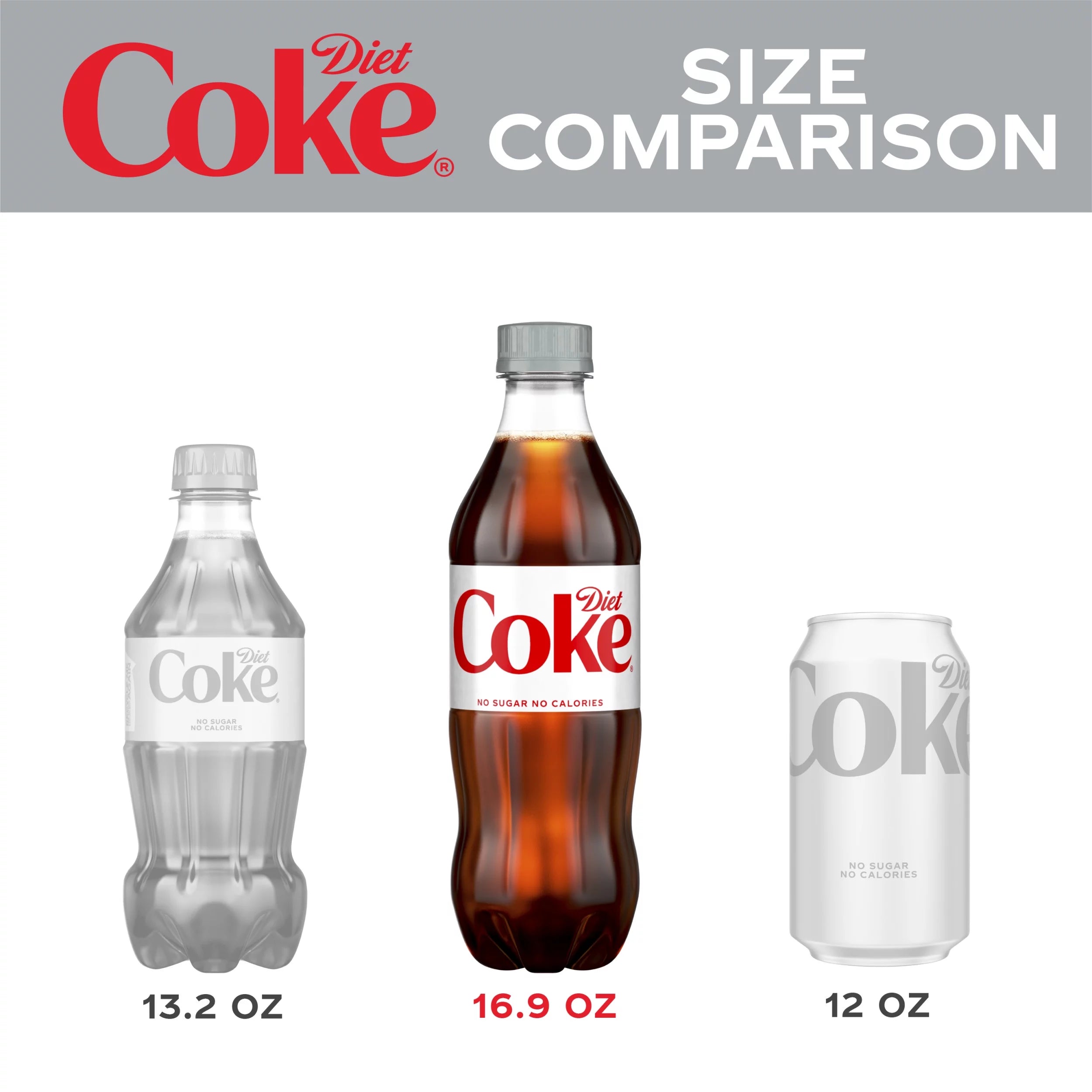 Diet Soda Soft Drink, 16.9 fl oz, 24 Pack P8150