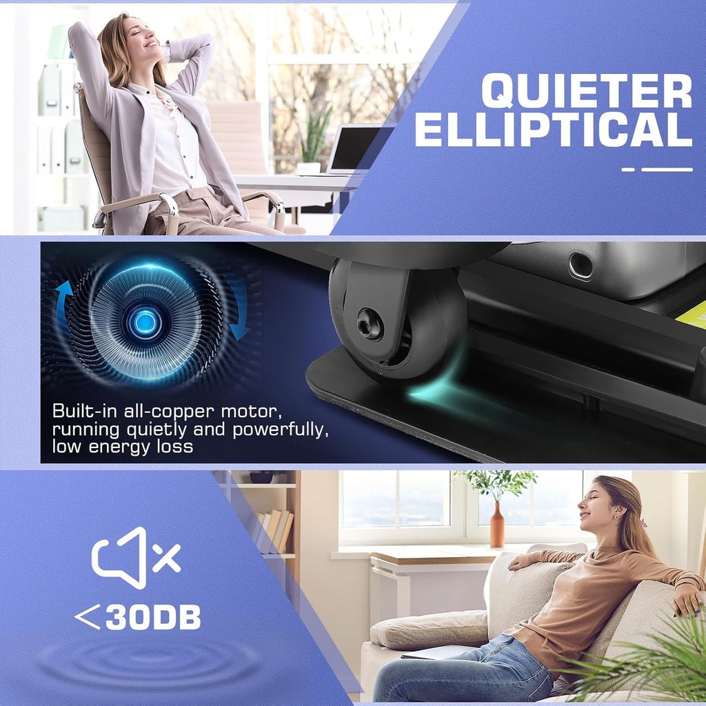 Under Desk Elliptical with Fitness App and LCD Display G7394