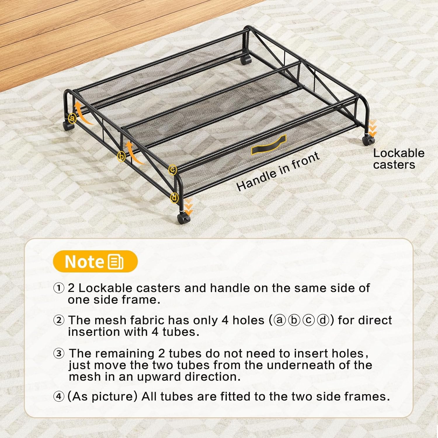 Under Bed Shoe Storage Organizer with Wheels, 2 Pack T9264