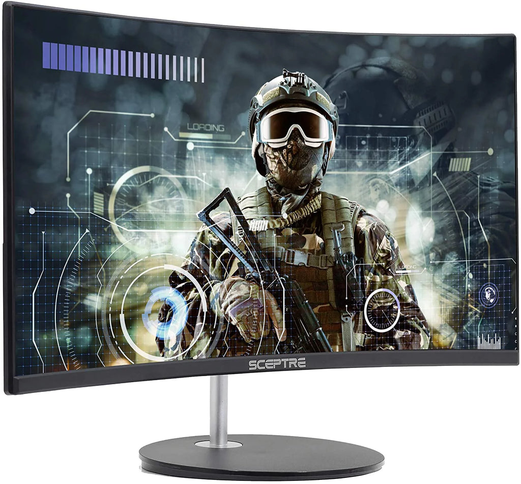 24" Curved 75Hz Gaming LED Monitor Full HD 1080P HDMI VGA Speakers, VESA Wall Mount Ready O8045
