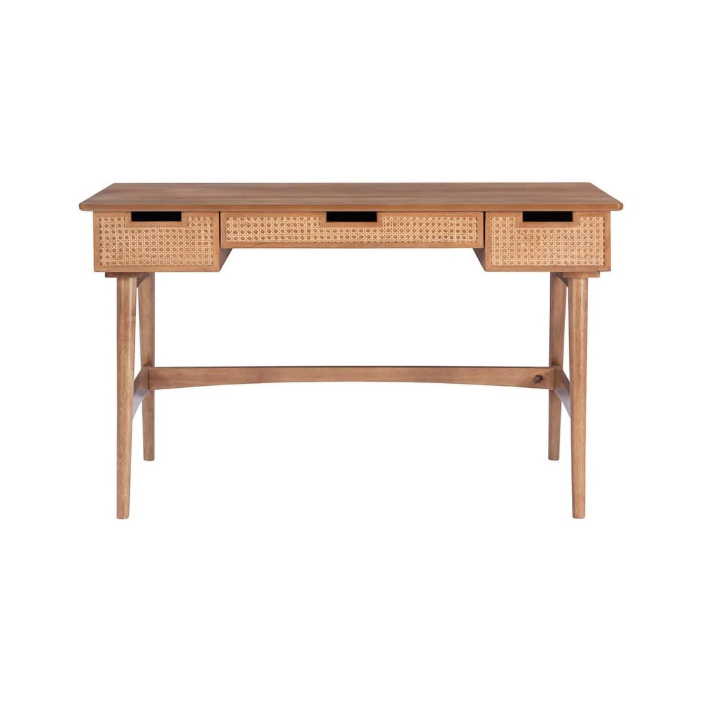 Rattan Wood Desk with Drawers E928273