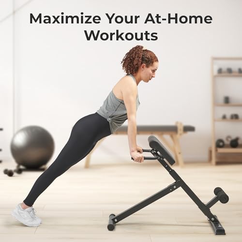 Roman Chair Hyperextension Bench for Glute, Hamstring and Lower Back V777