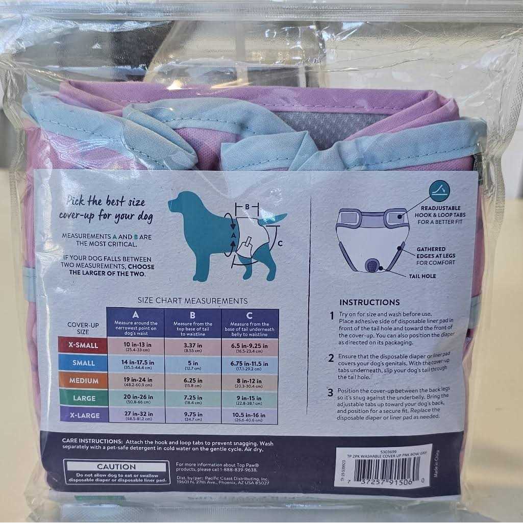 Washable Pink Diaper Cover Ups for Pets O426491