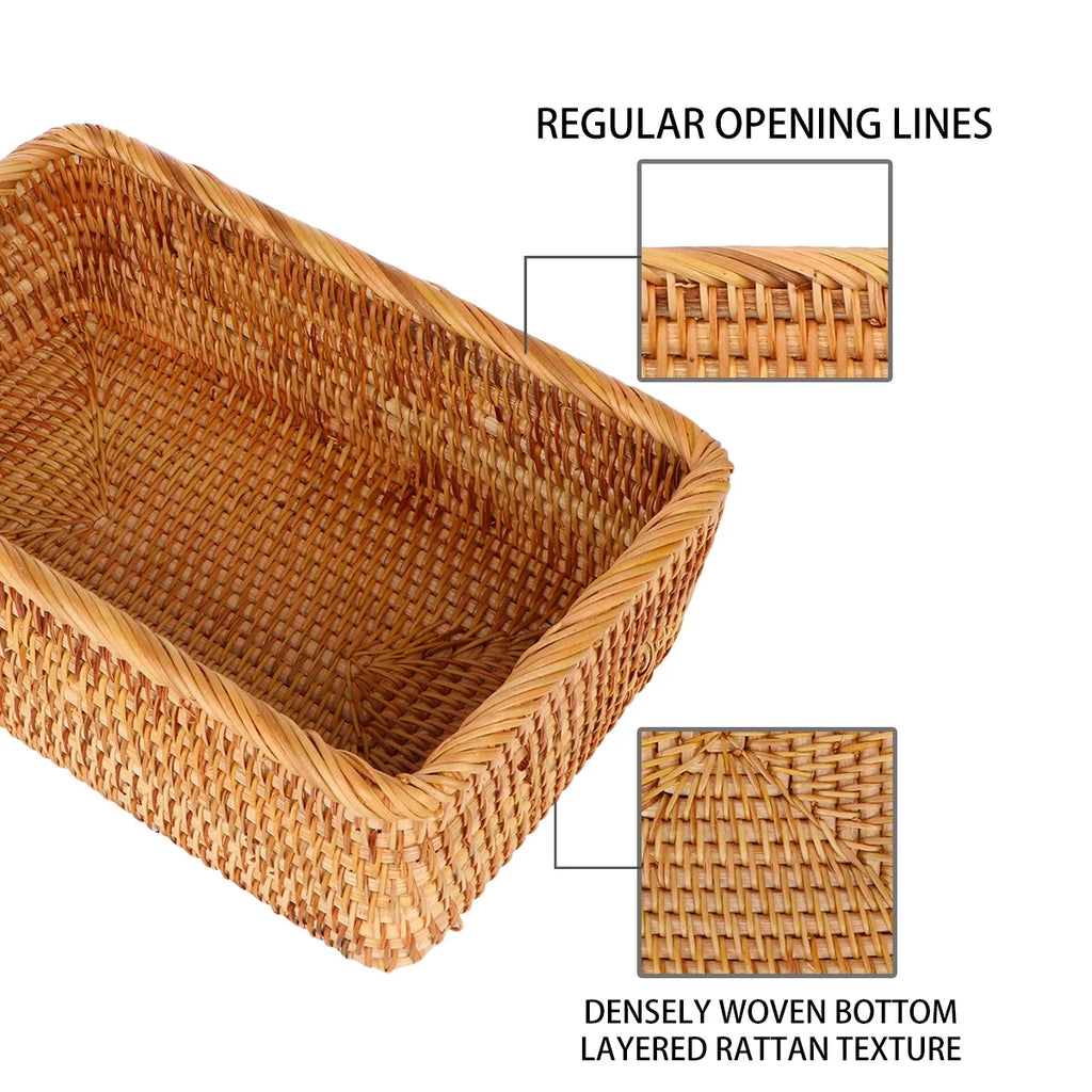 Wicker Basket with Lid Storage Box H65803
