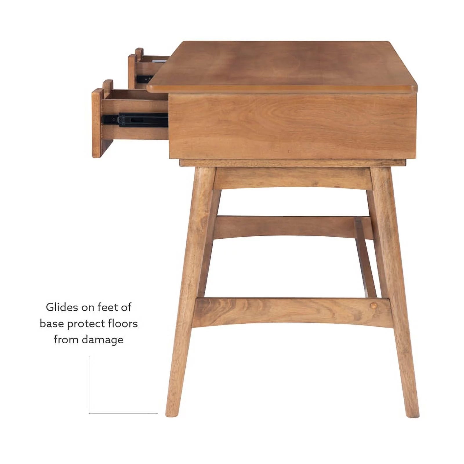 Rattan Wood Desk with Drawers E928273