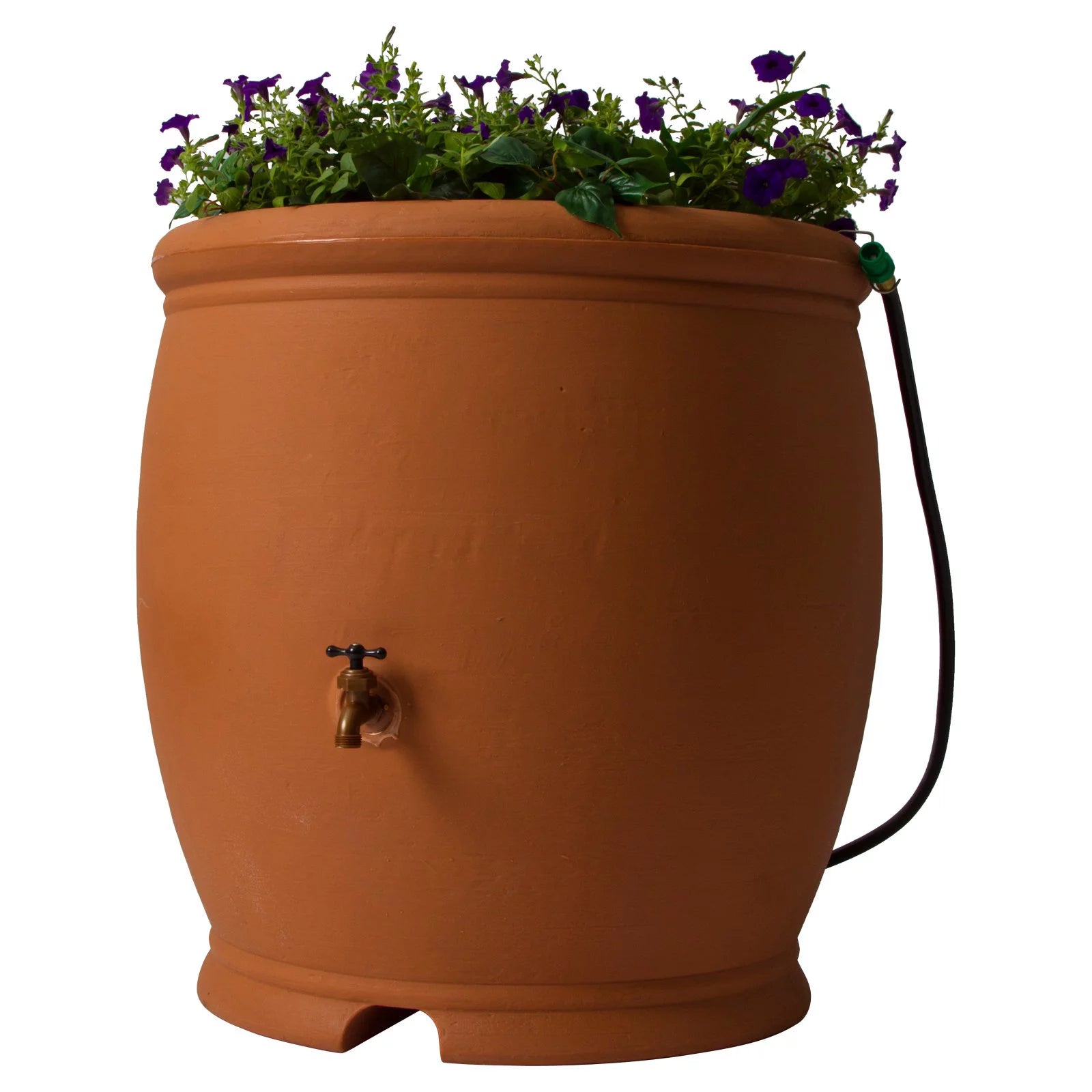 100 Gallon Rain Water Collection Barrel, Charcoal Stone I486