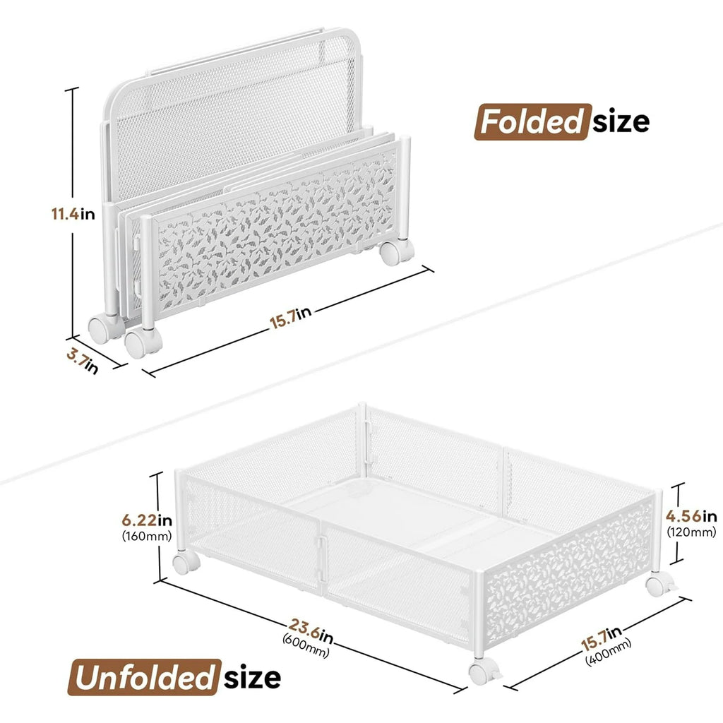 Under Bed Storage Containers with Wheels, 2 Pack W973