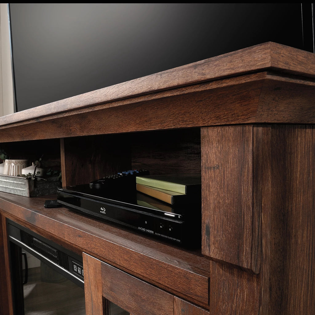 Rustic Fireplace TV Stand for TVs up to 50", Vintage Oak Finish S64604