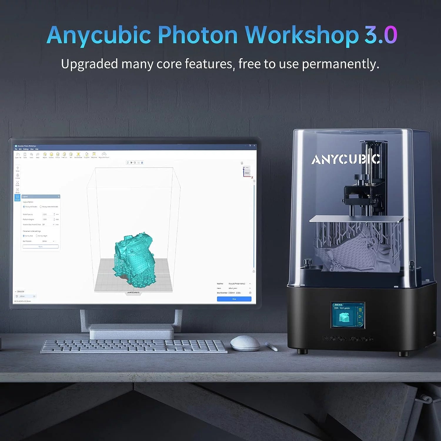4K Resin 3D Printer with 5 KG UV Resin X3470