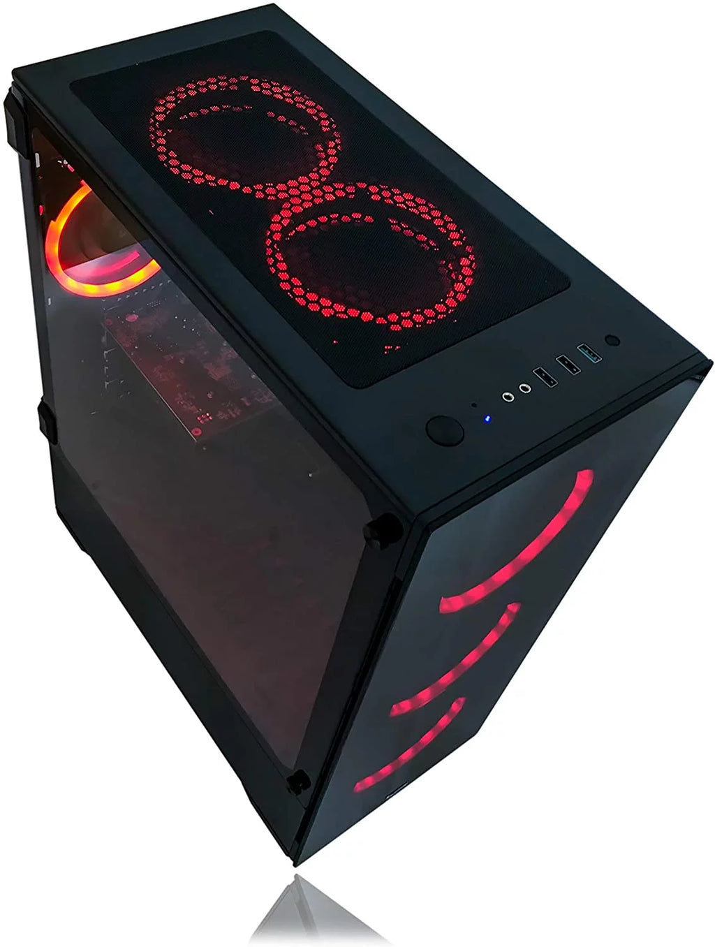 Gaming PC Desktop Computer Intel 3.70GHz 16GB RAM 512GB SSD WiFi RX 580 8GB Windows 11 RGB I59394