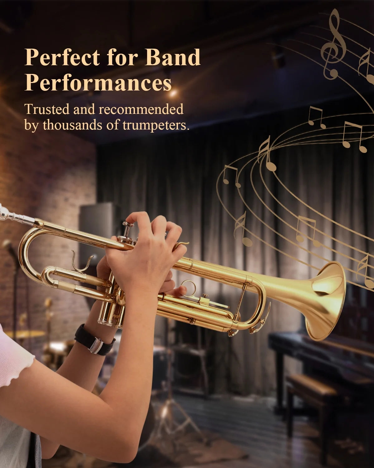 Bb Standard Brass Trumpet with Case Y8206