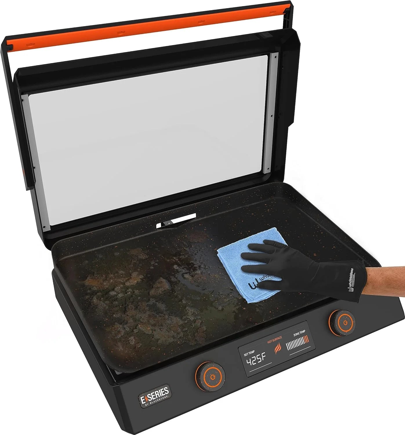 22 Inch Electric Griddle Nonstick with Lid, Tabletop with Accessories and Gloves A1332