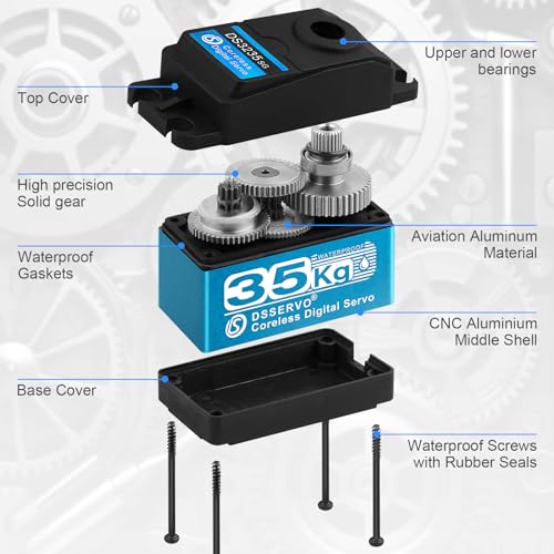 Waterproof Metal Gear Digital Servo 25T for RC Robot DIY Y32330