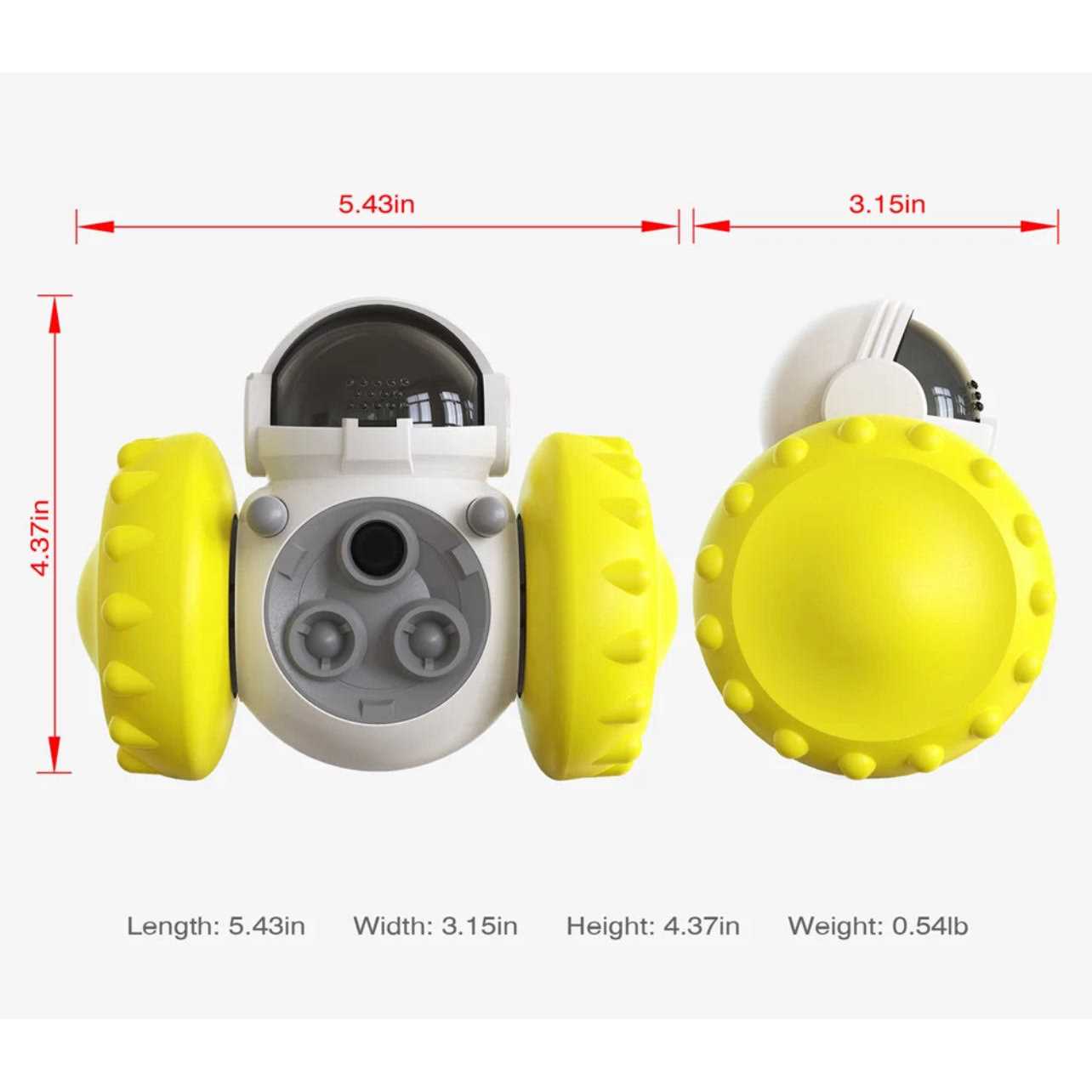 Robot Shaped Treat Dispenser Push Toy for Pets S70028