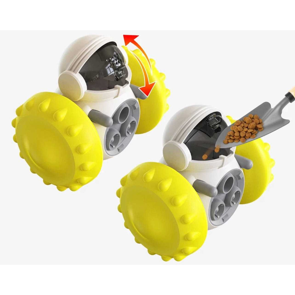 Robot Shaped Treat Dispenser Push Toy for Pets S70028