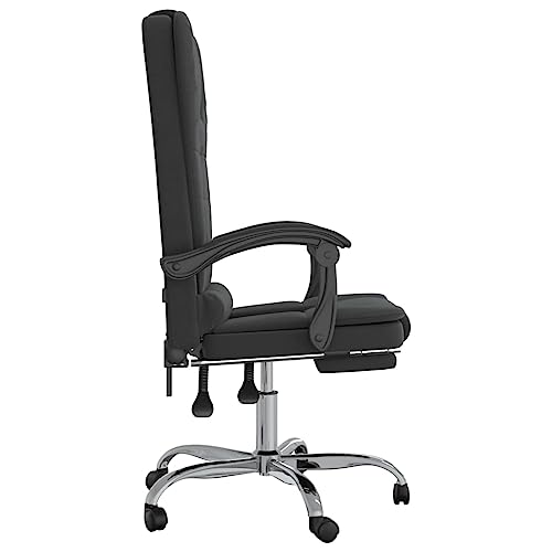 Massage Reclining Office Chair Black Velvet G5765