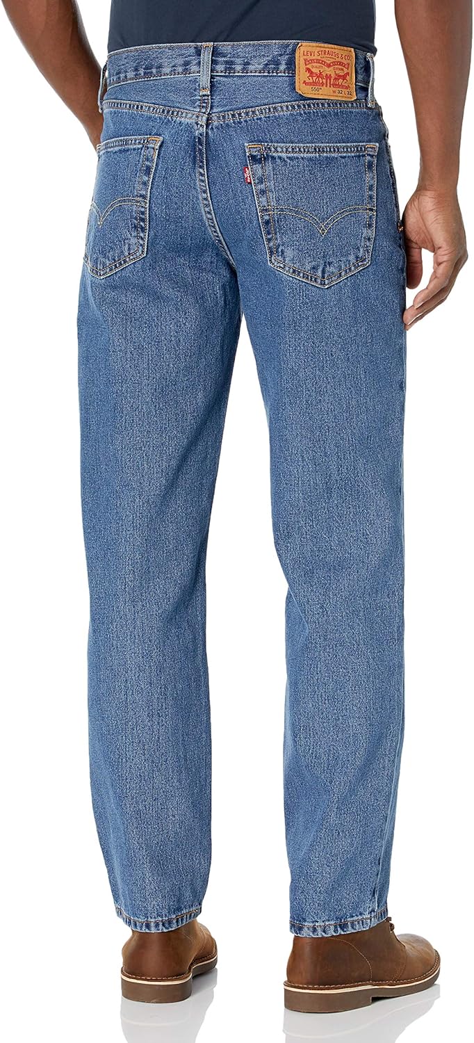 Men's Relaxed Fit Medium Stonewash Jeans R1685
