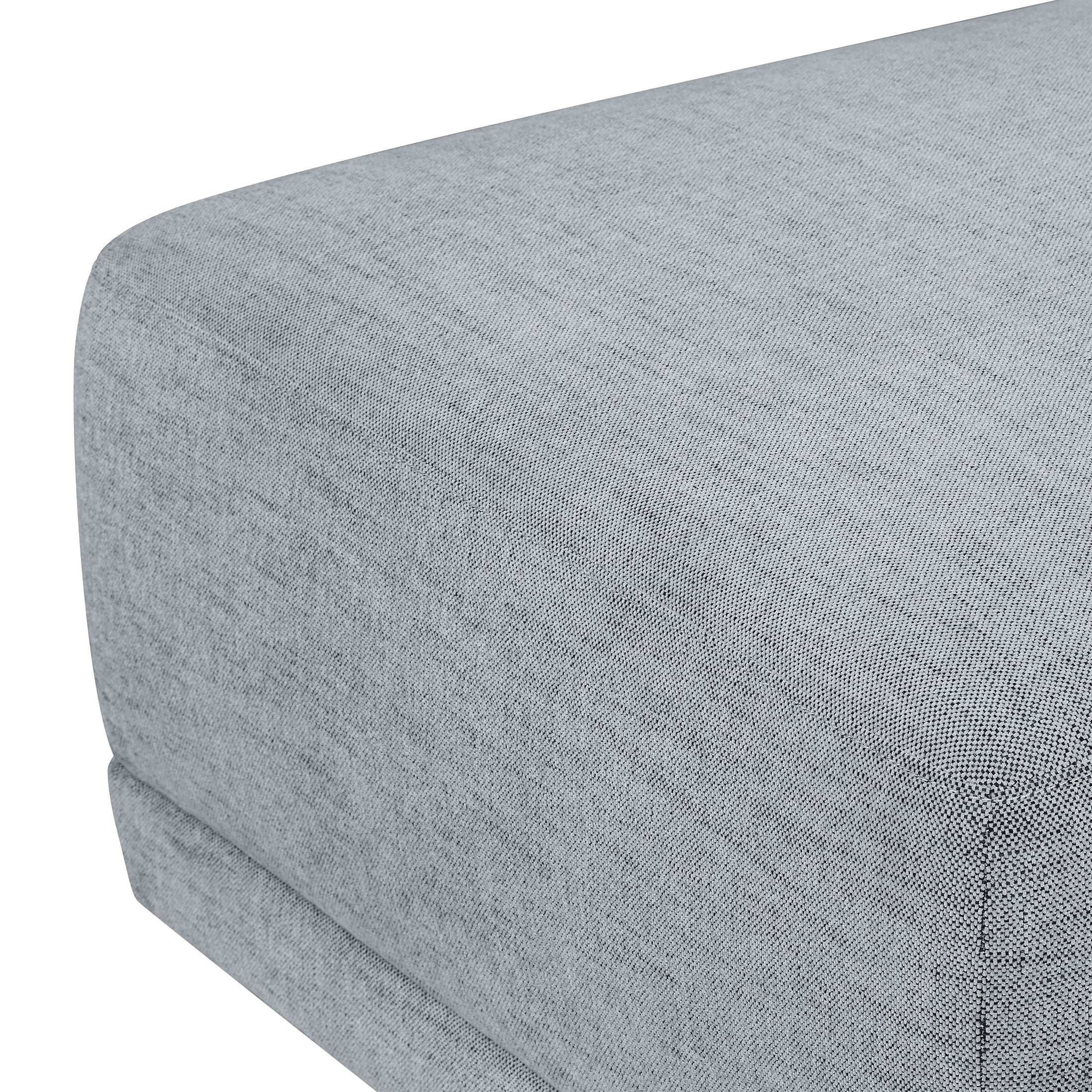 Modular Sectional Sofa with Ottoman, Gray Fabric R869