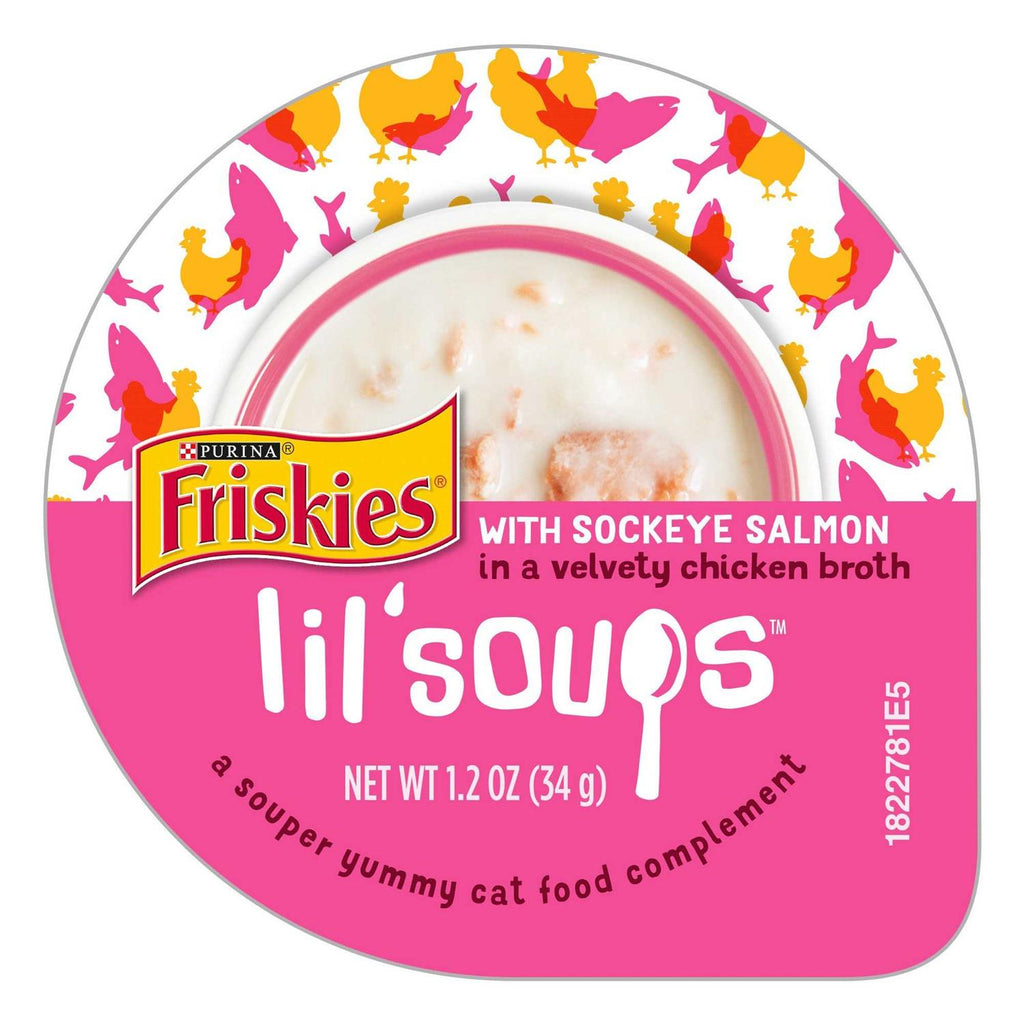Lickable Cat Food Topper with Salmon and Chicken Broth V69012