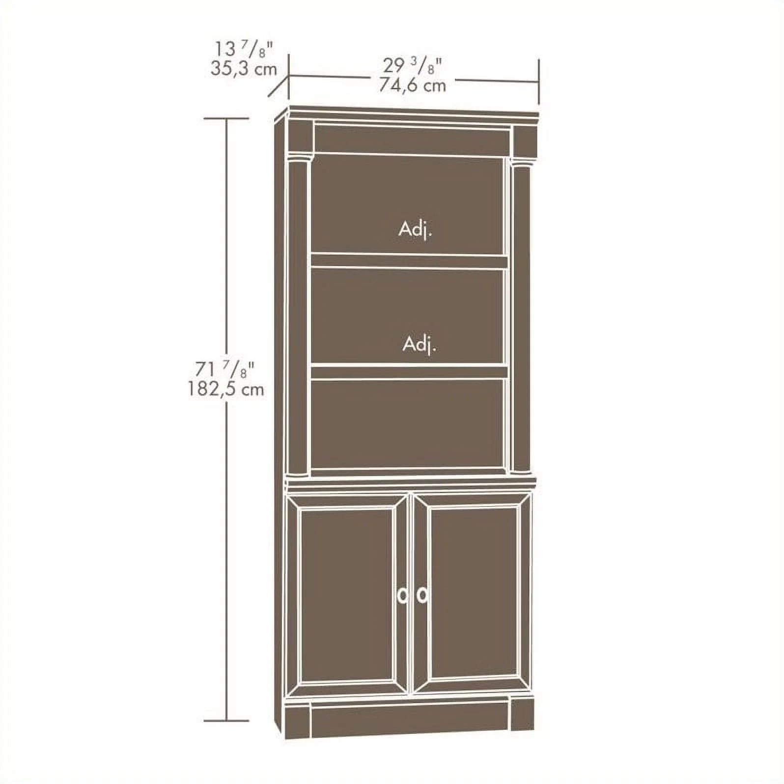 3 Shelf Wood Bookcase with Doors, Cherry X787