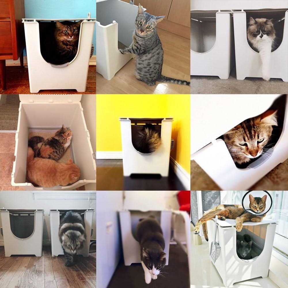 Flip Litter Box with Scoop and Reusable Liner U14256