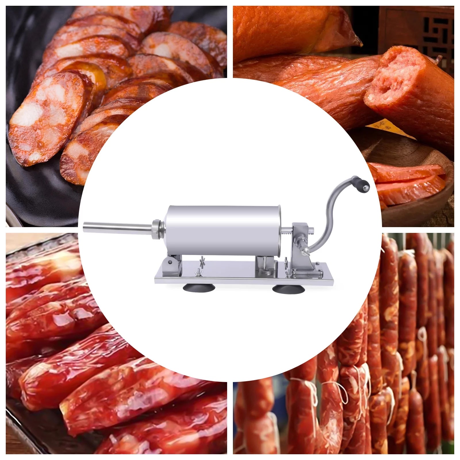 Manual Stainless Steel Horizontal Sausage Stuffer 4L V209