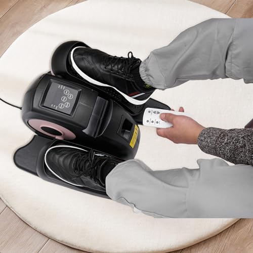 Seated Pedal Exerciser for Seniors, Quiet Mini Elliptical Machine with Remote Control I979