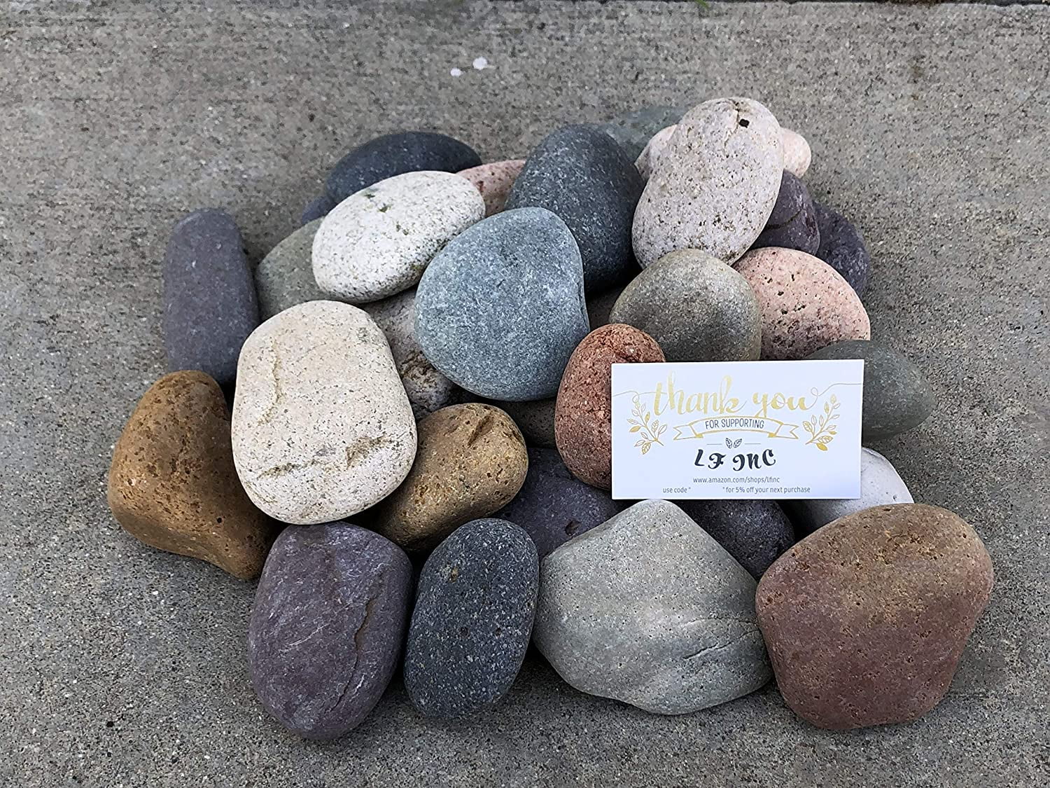 Large Mixed Mexican Stone Beach Pebbles 3-5 inches for Garden Landscape I9269