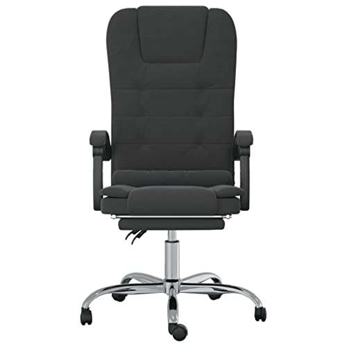 Massage Reclining Office Chair Black Velvet G5765