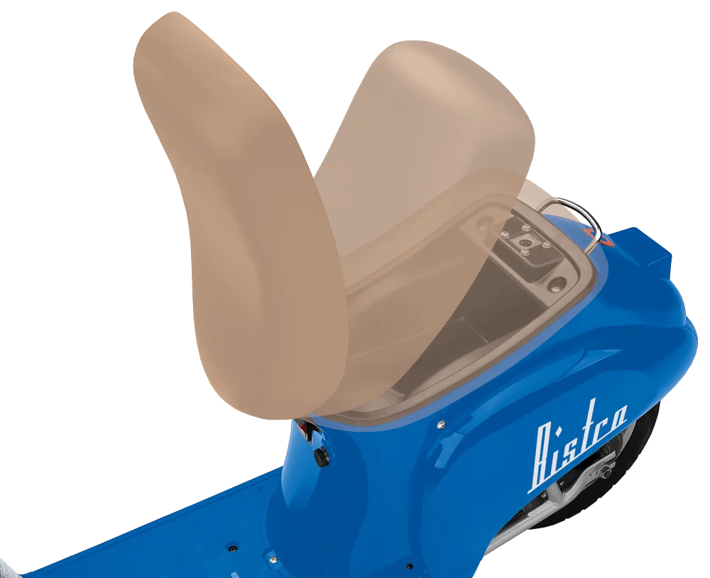 Miniature Euro 24V Electric Retro Scooters, Blue & Red M394751
