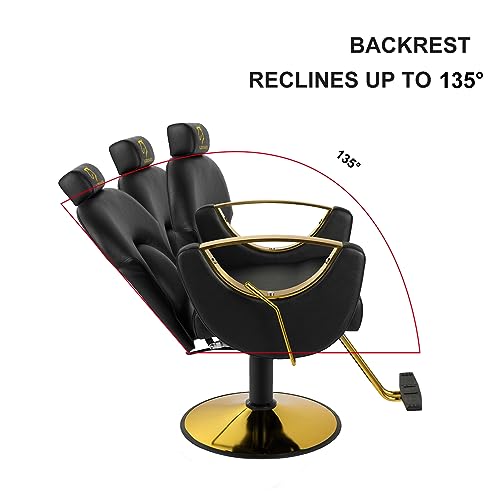 Pink Hydraulic Reclining Barber Salon Chair C219119