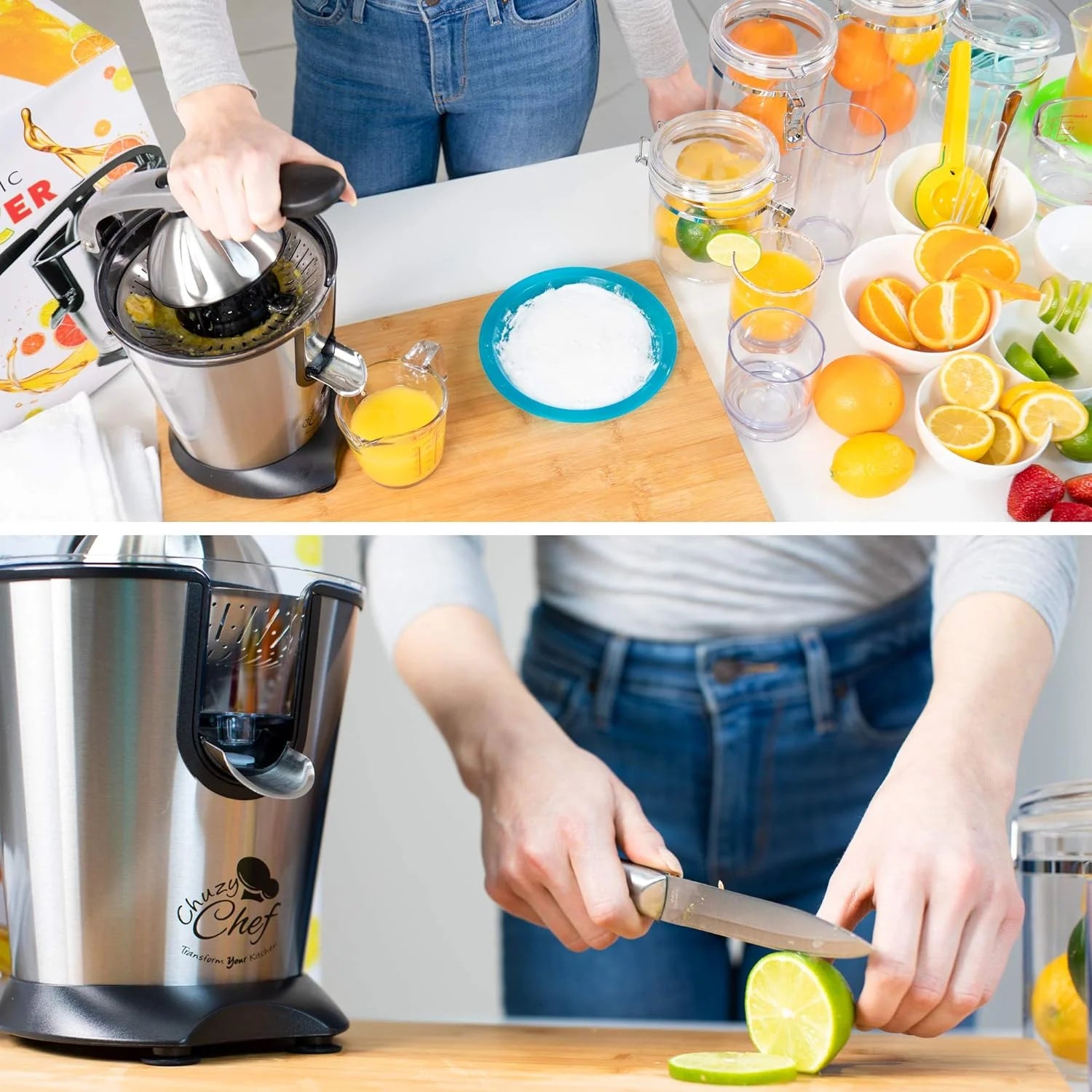 Electric Citrus Juicer with Anti-Drip Press, 300W O4816