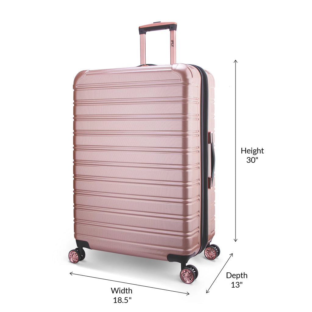 Hardside Luggage 3 Piece Set, 20" Carry-on, 24" and 28" Checked, Rose Gold G1720