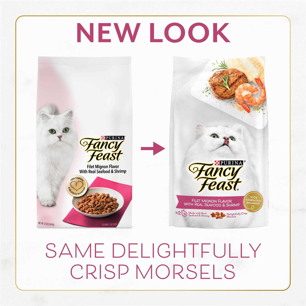 Dry Cat Food Filet Mignon Flavor with Seafood & Shrimp O4652