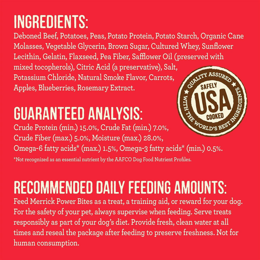 Real Beef Power Bites Dog Treats W8558